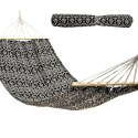 HAMAK OGRODOWY 1 OSOBOWY 200X100CM Z DRĄŻKIEM ETNO CZARNO-BIAŁY 1078106