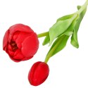BUKIET 5 TULIPANÓW PIWONIOWYCH CZERWONYCH 39CM JAK ŻYWYCH DEKORACJA WIOSENNA