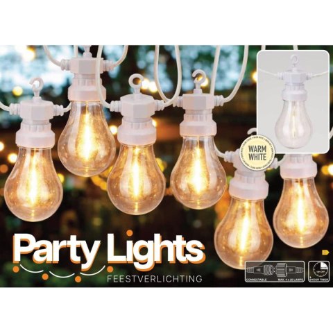 GIRLANDA OGRODOWA PARTY LIGHT 20LED A60 BIAŁY KABEL