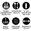 LAMPA SOLARNA 5,5X39,5CM PRYZMAT INOX