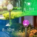 LAMPA SOLARNA SZKLANA KULA 7,5x34CM RGB