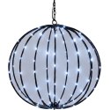 LAMPA SOLARNA WISZĄCA KULA 30CM 120 LED ZIMNY BIAŁY