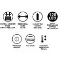 LAMPA SOLARNA WISZĄCA KULA 30CM 120 LED ZIMNY BIAŁY