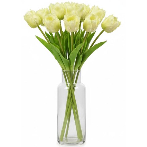 TULIPAN BIAŁY 38CM JAK ŻYWY DEKORACJA WIOSENNA
