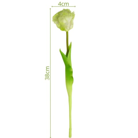 TULIPAN BIAŁY 38CM JAK ŻYWY DEKORACJA WIOSENNA