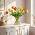 TULIPAN BIAŁY 38CM JAK ŻYWY DEKORACJA WIOSENNA