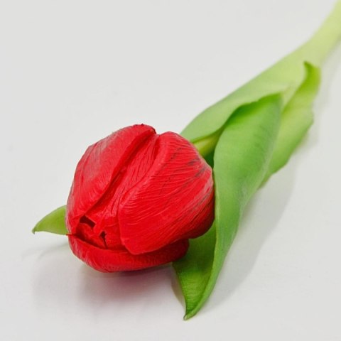 TULIPAN CZERWONY 31CM JAK ŻYWY DEKORACJA WIOSENNA