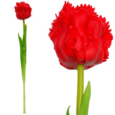 TULIPAN CZERWONY 38CM JAK ŻYWY DEKORACJA WIOSENNA