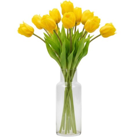 TULIPAN ŻÓŁTY 38CM JAK ŻYWY DEKORACJA WIOSENNA