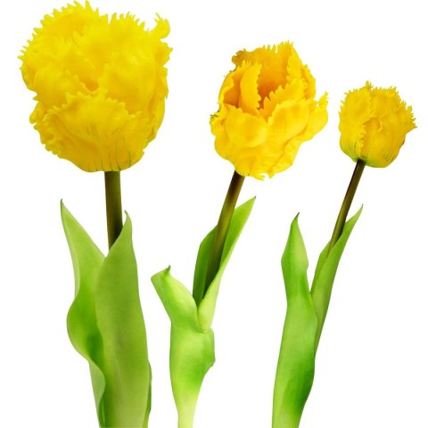 TULIPAN ŻÓŁTY 38CM JAK ŻYWY DEKORACJA WIOSENNA