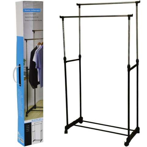 WIESZAK NA UBRANIA 80x42x90-160CM PODWÓJNY EXCELLENT HOUSEWARE
