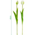 BUKIET 5 TULIPANÓW BIAŁYCH 39CM JAK ŻYWYCH DEKORACJA WIOSENNA