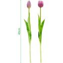 BUKIET 5 TULIPANÓW FIOLETOWYCH 39CM JAK ŻYWYCH DEKORACJA WIOSENNA