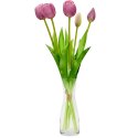 BUKIET 5 TULIPANÓW FIOLETOWYCH 39CM JAK ŻYWYCH DEKORACJA WIOSENNA