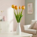 BUKIET 5 TULIPANÓW PIWONIOWYCH POMARAŃCZOWYCH 39CM JAK ŻYWYCH DEKORACJA WIOSENNA