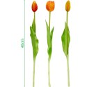 BUKIET 5 TULIPANÓW POMARAŃCZOWYCH 39CM JAK ŻYWYCH DEKORACJA WIOSENNA
