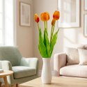 BUKIET 5 TULIPANÓW POMARAŃCZOWYCH 39CM JAK ŻYWYCH DEKORACJA WIOSENNA