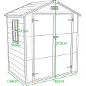 DOMEK OGRODOWY NARZĘDZIOWY PVC 181x135x210CM