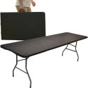 STÓŁ CATERINGOWY SKŁADANY W WALIZKĘ 240x74x74CM 150KG CZARNY