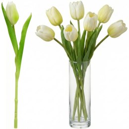 TULIPAN BIAŁY 31CM JAK ŻYWY DEKORACJA WIOSENNA