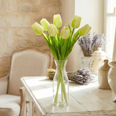 TULIPAN BIAŁY 31CM JAK ŻYWY DEKORACJA WIOSENNA