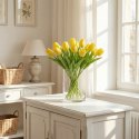 TULIPAN ŻÓŁTY 31CM JAK ŻYWY DEKORACJA WIOSENNA