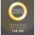 LAMPKI CHOINKOWE KURTYNA ŚWIETLNA ZEW/WEW 144 LED 120X120CM Z PILOTEM CIEPŁY BIAŁY