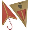 GWIAZDA DEKORACYJNA WISZĄCA PAPIEROWA FSC 14x45CM CZERWONA 7 RAMION MICA