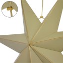 GWIAZDA DEKORACYJNA WISZĄCA PAPIEROWA FSC 18x75CM BEŻOWA 7 RAMION MICA
