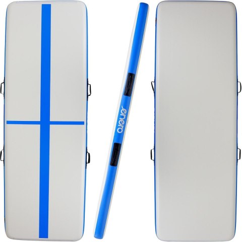 AIR TRACK MATERAC GIMNASTYCZNY MATA ŚCIEŻKA AKROBATYCZNA 300X100X15CM POMPKA ELEKTRYCZNA NIEBIESKA ENERO