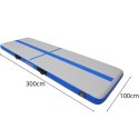 AIR TRACK MATERAC GIMNASTYCZNY MATA ŚCIEŻKA AKROBATYCZNA 300X100X15CM POMPKA ELEKTRYCZNA NIEBIESKA ENERO