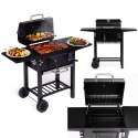 Grill węglowy ogrodowy z pokrywą regulacja rusztu termometr popielnik MultiGarden