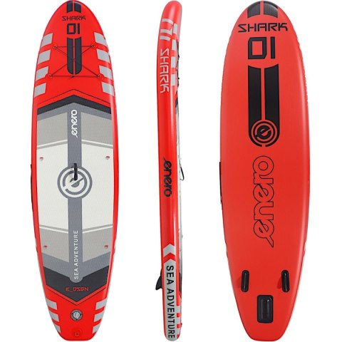 ZESTAW - DESKA SUP 150KG DMUCHANA ENERO 320x81x15CM SHARK