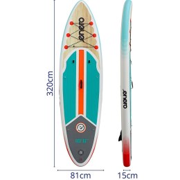 ZESTAW - DESKA SUP DMUCHANA ENERO 320x81x15CM FLOW