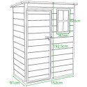 DOMEK OGRODOWY NARZĘDZIOWY PVC 152x91x192,5CM