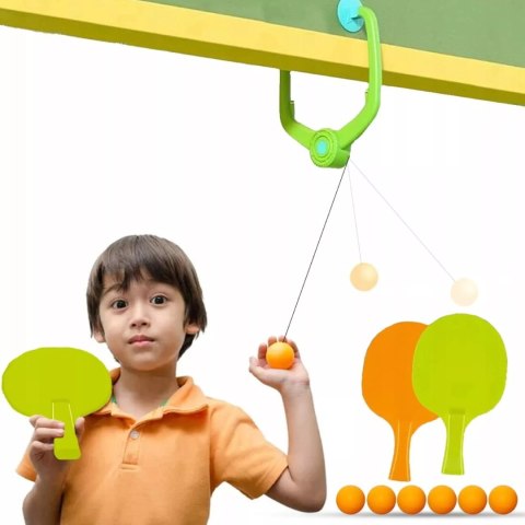 Ping Pong Podwieszany dla Dzieci i Dorosłych + 6 Piłek 2 Rakietki gra