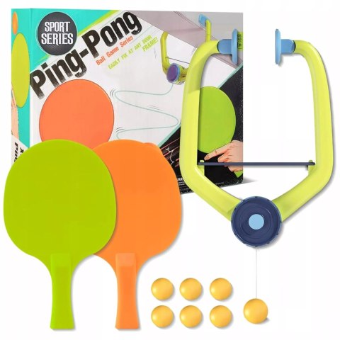 Ping Pong Podwieszany dla Dzieci i Dorosłych + 6 Piłek 2 Rakietki gra