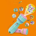 Projektor latarka mini 2w1 ręczny różowy dla dzieci