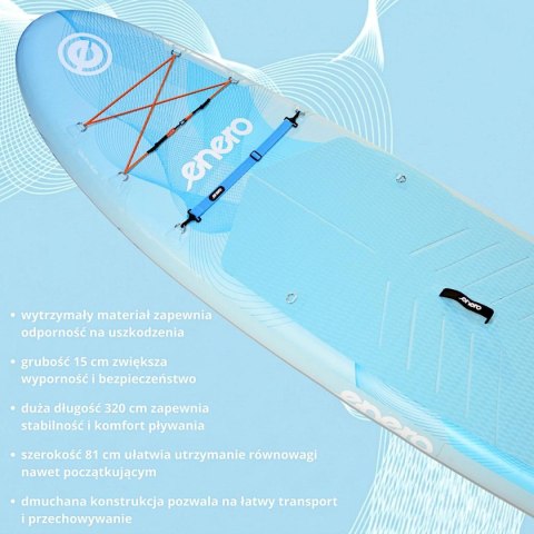 ZESTAW - DESKA SUP 150KG DMUCHANA ENERO 320x81x15CM