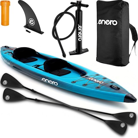KAJAK 2-OSOBOWY 426x84x21CM LAMINOWANY PVC NIEBIESKI ENERO