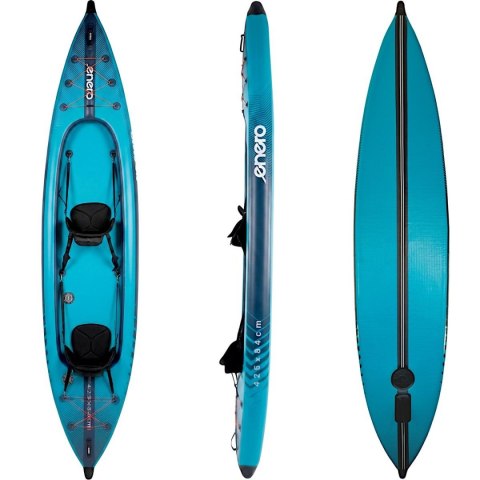 KAJAK 2-OSOBOWY 426x84x21CM LAMINOWANY PVC NIEBIESKI ENERO