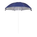 Parasol plażowy 2w1 namiot ze ściankami regulowany 125-200 cm niebieski MultiGarden