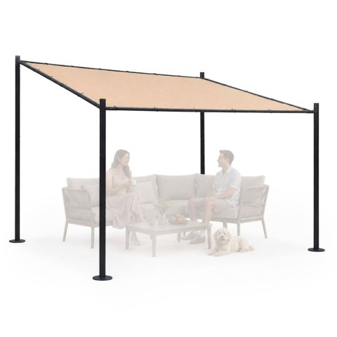 Pergola ogrodowa tarasowa 3x3 m stalowa altana zadaszenie beżowa MultiGarden