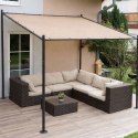 Pergola ogrodowa tarasowa 3x3 m stalowa altana zadaszenie beżowa MultiGarden