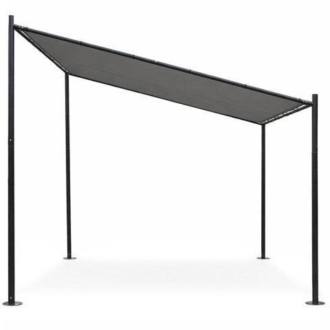 Pergola ogrodowa tarasowa 3x3 m stalowa altana zadaszenie szara MultiGarden