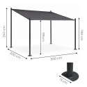 Pergola ogrodowa tarasowa 3x3 m stalowa altana zadaszenie szara MultiGarden
