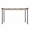 Pergola ogrodowa tarasowa 3x4 m stalowa altana zadaszenie beżowa MultiGarden