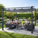 Pergola ogrodowa tarasowa 3x4 m stalowa altana zadaszenie szara MultiGarden