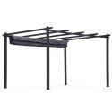 Pergola ogrodowa tarasowa 3x4 m stalowa altana zadaszenie szara MultiGarden