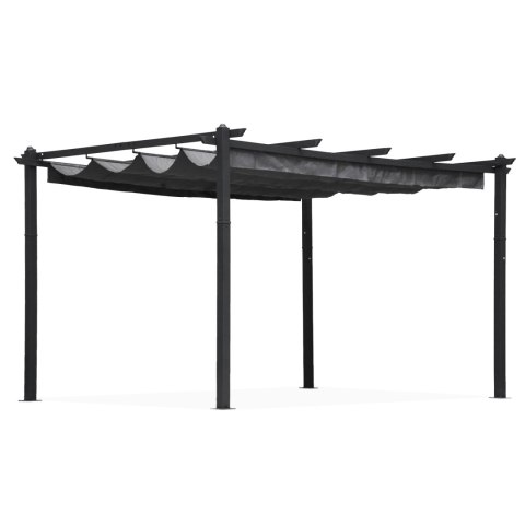 Pergola ogrodowa tarasowa 3x4 m stalowa altana zadaszenie szara MultiGarden
